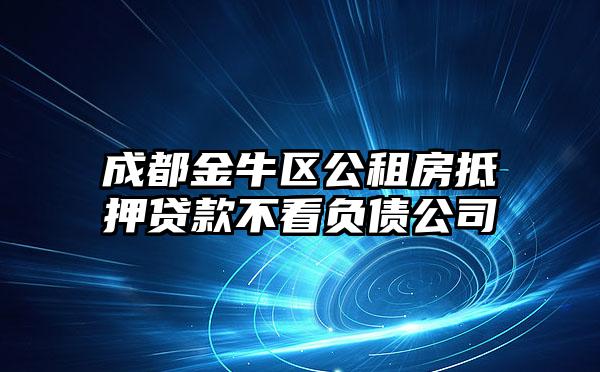 成都金牛区公租房抵押贷款不看负债公司