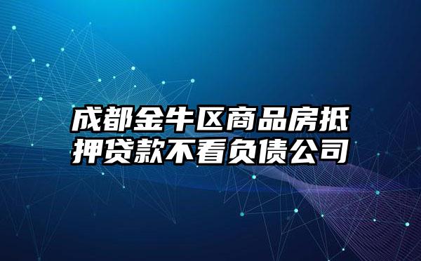 成都金牛区商品房抵押贷款不看负债公司